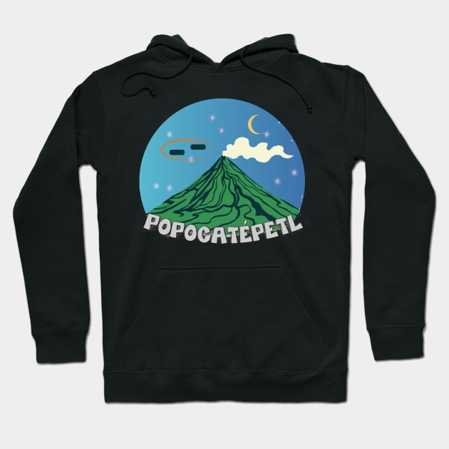 UFO sighting UAP Popocatepetl volcano Hoodie by Ideas Design